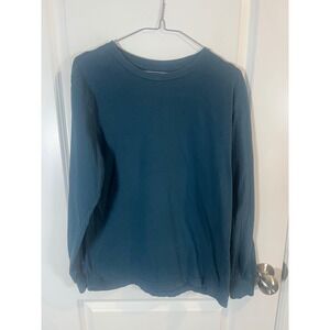 George Mens Long Sleeve T-Shirt Crew Neck Dark Teal XS